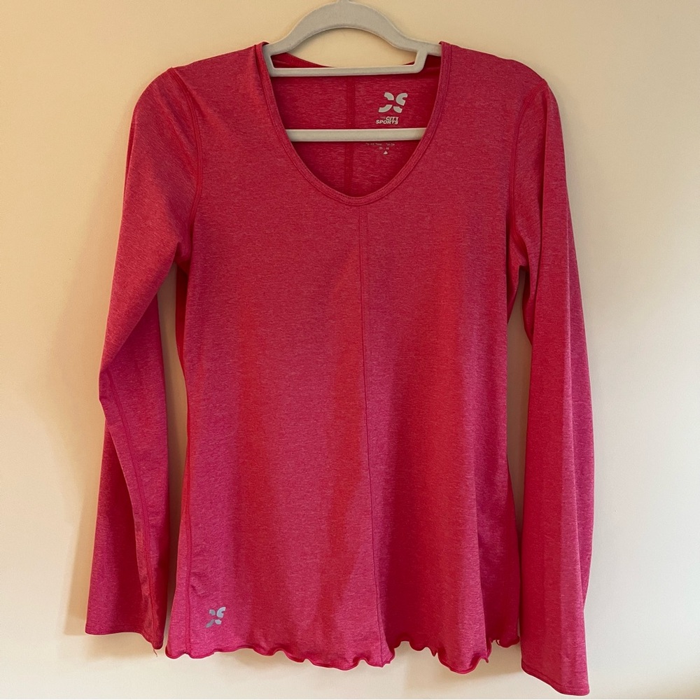 CS City Sports Vibrant Pink Long Sleeve activewear Tee
